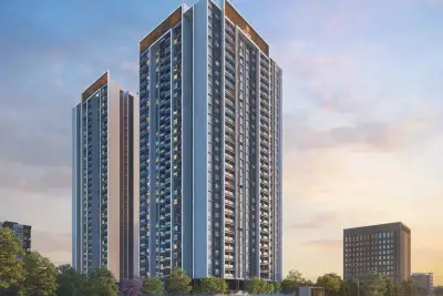 Premium exterior facade of 33 Central Avenue luxury apartments, Wakad, Pune